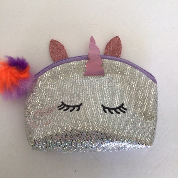 CLAIRES SPARKLY UNICORN GLITTER POUCH - Picture 1 of 6